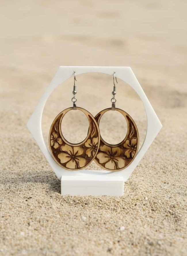 Boucles d’oreilles “Lunes Fleuries”