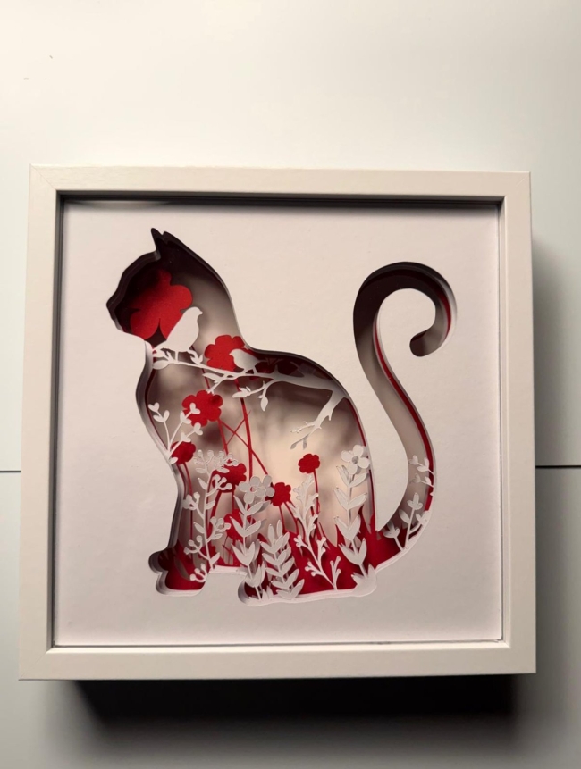 Chat fleuri