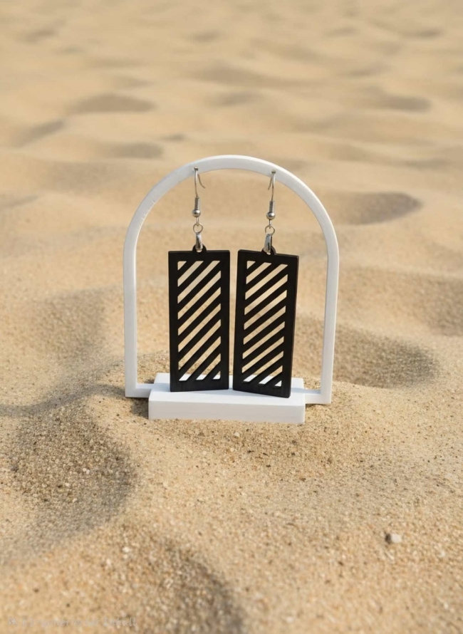 Boucles d'oreilles "Lignes modernes"
