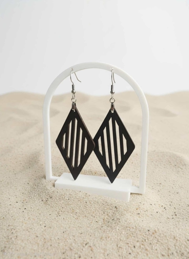 Boucles d'oreilles "Diamants ajourés"