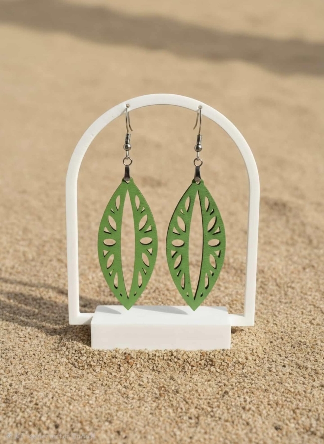 Boucles d'oreilles "Feuilles de printemps"