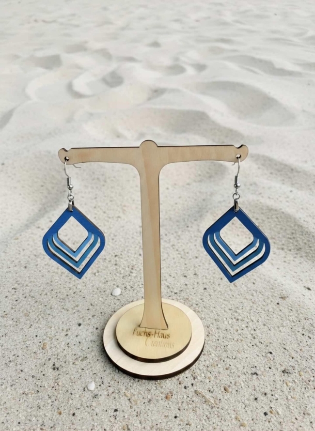 Boucles d'oreilles "Éclat Bleu"