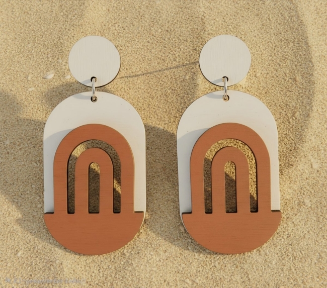 Boucles d'oreilles "Arc-en-ciel terracotta"