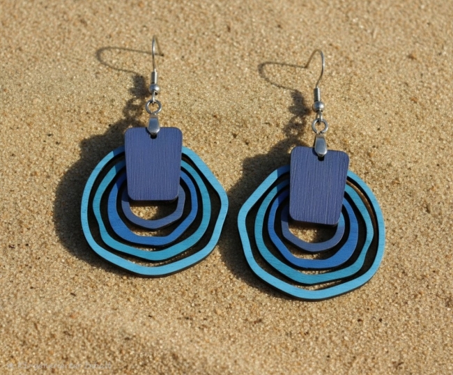 Boucles d'oreilles "Cercles Océan"