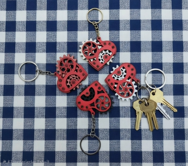 Porte-Clés "Cœurs Mécaniques"