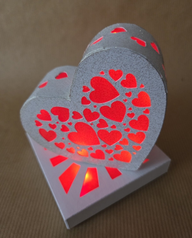 Lanterne "Cœur Lumineux Passion"